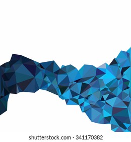 Blue Polygonal Mosaic Background, Creative Design Templates