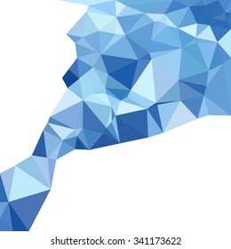 Blue Polygonal Mosaic Background, Creative Design Templates