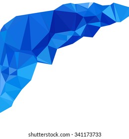 Blue Polygonal Mosaic Background, Creative Design Templates