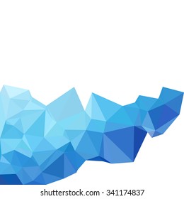 Blue Polygonal Mosaic Background, Creative Design Templates