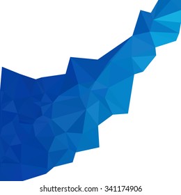Blue Polygonal Mosaic Background, Creative Design Templates