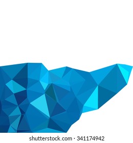 Blue Polygonal Mosaic Background, Creative Design Templates
