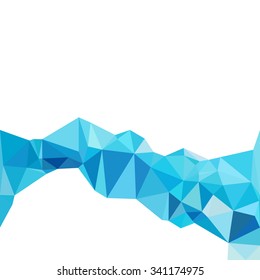 Blue Polygonal Mosaic Background, Creative Design Templates