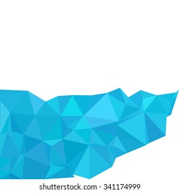 Blue Polygonal Mosaic Background, Creative Design Templates