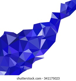 Blue Polygonal Mosaic Background, Creative Design Templates