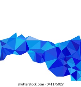 Blue Polygonal Mosaic Background, Creative Design Templates