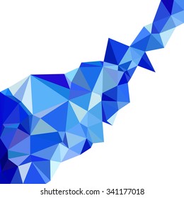 Blue Polygonal Mosaic Background, Creative Design Templates
