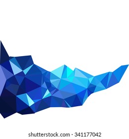 Blue Polygonal Mosaic Background, Creative Design Templates