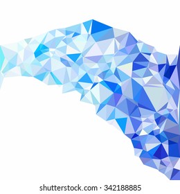 Blue Polygonal Mosaic Background, Creative Design Templates