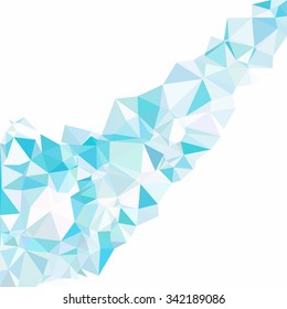 Blue Polygonal Mosaic Background, Creative Design Templates