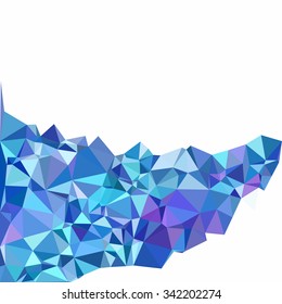 Blue Polygonal Mosaic Background, Creative Design Templates
