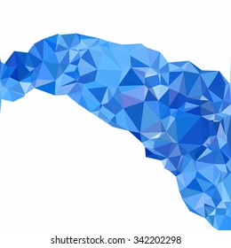 Blue Polygonal Mosaic Background, Creative Design Templates