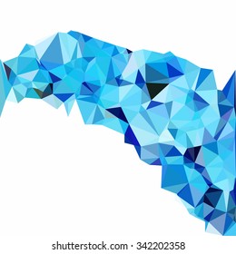 Blue Polygonal Mosaic Background, Creative Design Templates
