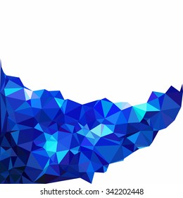 Blue Polygonal Mosaic Background, Creative Design Templates