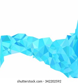 Blue Polygonal Mosaic Background, Creative Design Templates