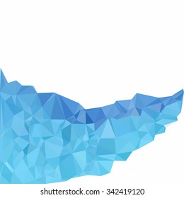 Blue Polygonal Mosaic Background, Creative Design Templates
