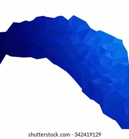 Blue Polygonal Mosaic Background, Creative Design Templates