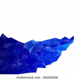 Blue Polygonal Mosaic Background, Creative Design Templates
