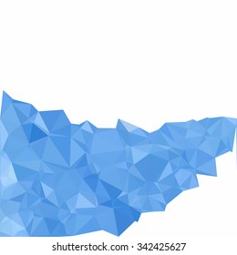 Blue Polygonal Mosaic Background, Creative Design Templates