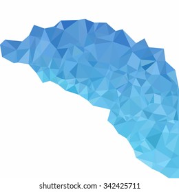 Blue Polygonal Mosaic Background, Creative Design Templates