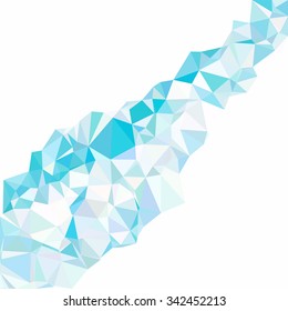 Blue Polygonal Mosaic Background, Creative Design Templates