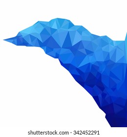 Blue Polygonal Mosaic Background, Creative Design Templates