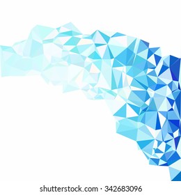 Blue Polygonal Mosaic Background, Creative Design Templates