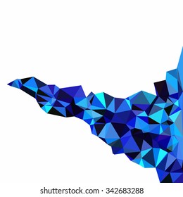 Blue Polygonal Mosaic Background, Creative Design Templates