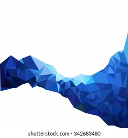 Blue Polygonal Mosaic Background, Creative Design Templates