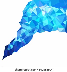 Blue Polygonal Mosaic Background, Creative Design Templates