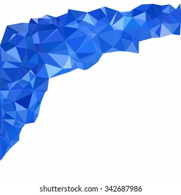 Blue Polygonal Mosaic Background, Creative Design Templates