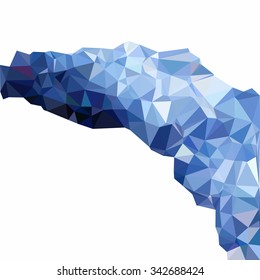 Blue Polygonal Mosaic Background, Creative Design Templates