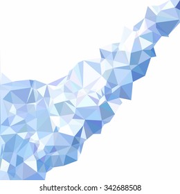 Blue Polygonal Mosaic Background, Creative Design Templates