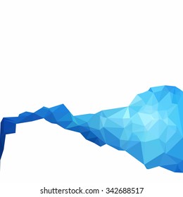 Blue Polygonal Mosaic Background, Creative Design Templates