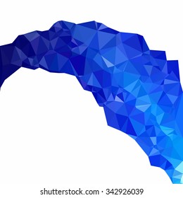 Blue Polygonal Mosaic Background, Creative Design Templates