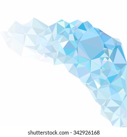 Blue Polygonal Mosaic Background, Creative Design Templates