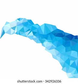 Blue Polygonal Mosaic Background, Creative Design Templates