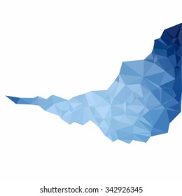 Blue Polygonal Mosaic Background, Creative Design Templates