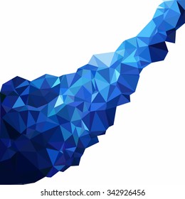 Blue Polygonal Mosaic Background, Creative Design Templates