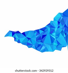 Blue Polygonal Mosaic Background, Creative Design Templates