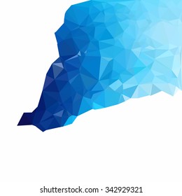 Blue Polygonal Mosaic Background, Creative Design Templates