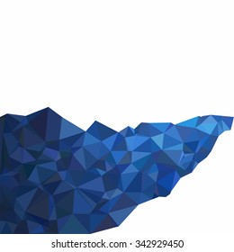 Blue Polygonal Mosaic Background, Creative Design Templates