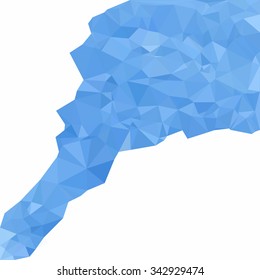 Blue Polygonal Mosaic Background, Creative Design Templates