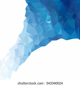Blue Polygonal Mosaic Background, Creative Design Templates