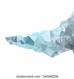 Blue Polygonal Mosaic Background, Creative Design Templates
