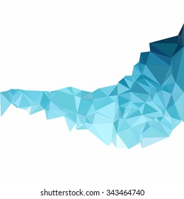 Blue Polygonal Mosaic Background, Creative Design Templates
