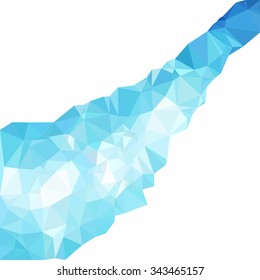 Blue Polygonal Mosaic Background, Creative Design Templates
