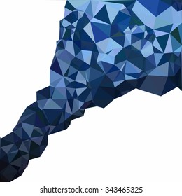 Blue Polygonal Mosaic Background, Creative Design Templates