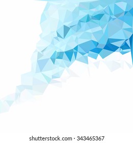 Blue Polygonal Mosaic Background, Creative Design Templates