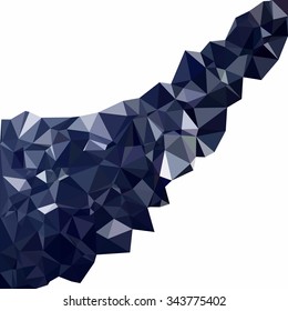 Blue Polygonal Mosaic Background, Creative Design Templates